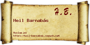 Heil Barnabás névjegykártya